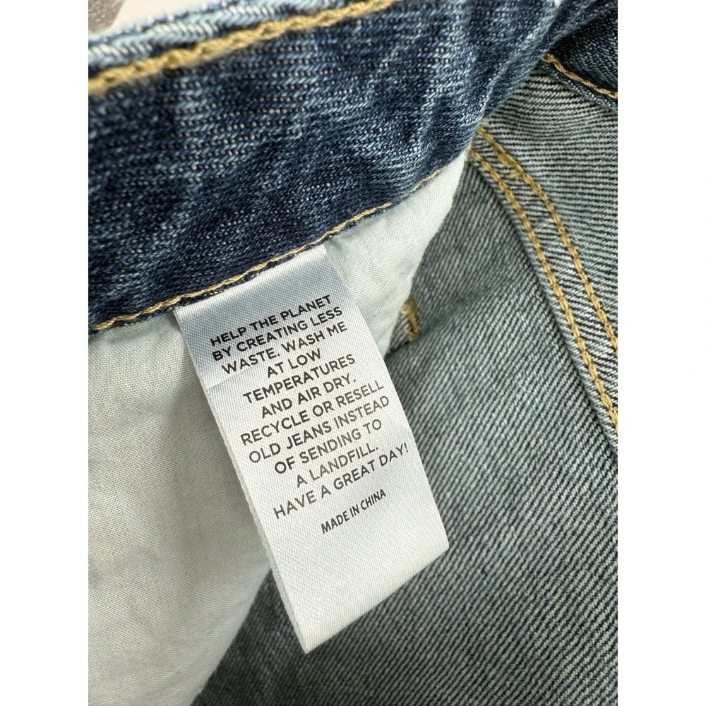 Pacsun 90's Boyfriend Jeans High Rise‎ Relaxed Leg Raw Hem 2 Tone Women's 29 NEW - Picture 7 of 8